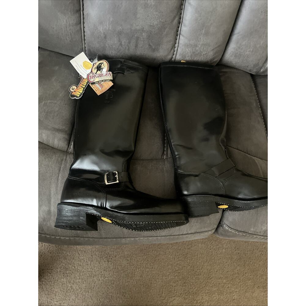 Chippewa Baden Trooper Made In USA 71418 Mens Black Motorcycle Boots 8.5D - Picture 16 of 16